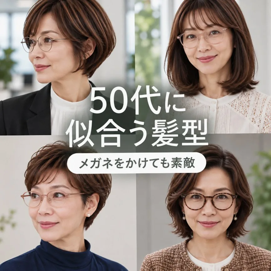 50代のメガネ姿がぐっと素敵に！似合うヘアスタイル4選とおすすめフレーム